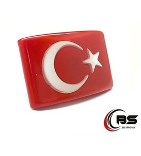 Türk Bayrağı Kaliteli Etiket Panjur Arması 3 Boyutlu Vidalı Arma (459474569)