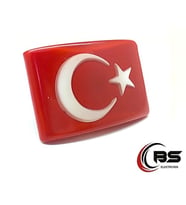 Türk Bayrağı Kaliteli Etiket Panjur Arması 3 Boyutlu Vidalı Arma (459474569)