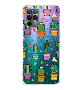 PrintiFy Oppo Reno 5 Lite  ile Uyumlu 1mm Slim Fit Water Color 4 Baskılı Şeffaf  Kılıf