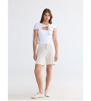 LCWAIKIKI Basic Gri Beli Lastikli Soft Touch Kadın Şort