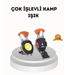 Şarj Edilebilir Çok Amaçlı Mini Fener – Güvenlik Düdüklü Kompakt ve Hafif Tasarım