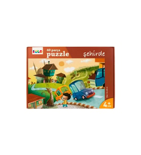 Şehirde - 40 Parça Yer Puzzle