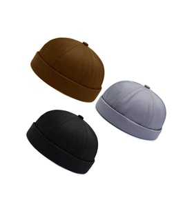 3 Lü Set %100 Pamuk Cap Ayarlanabilir Docker Şapka Yazlık Takke Şapka Retro Şapka Takke Şapka