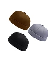 3 Lü Set %100 Pamuk Cap Ayarlanabilir Docker Şapka Yazlık Takke Şapka Retro Şapka Takke Şapka