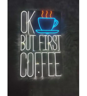 But First Coffe kahve neon led tabela(80x50cm)