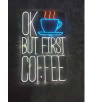 But First Coffe kahve neon led tabela(80x50cm)