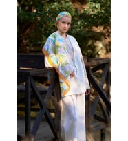 Turuncu Ed Scarf Inspired Limerence Desen Şal
