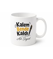 İsme Özel Kalem Bende Kaldı Yazılı Komik Kupa Bardak Hediye