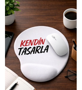Kendin Tasarla Bilek Destekli Kesik Oval Mouse Pad Ergonomik Mouse Altlığı