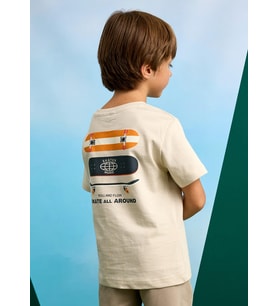 Mayoral Erkek Çocuk Baskılı Tshirt Bej