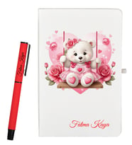 Öğretmene Hediye Kişiye Özel Defter ve Roller Kalem Seti