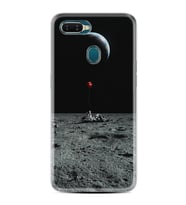 Oppo A5S A15 A16 A54 A55 A73 A74 Kılıf Desemli Silikon Astronoot Red Baloon 1608