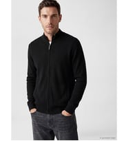 LCWAIKIKI Classic Siyah Regular Fit Dik Yaka Erkek Triko Hırka