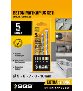 SGS1415 BETON MATKAP UC SETİ(5 PARÇA)