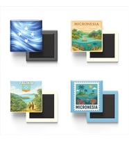 Buzdolap Magnetleri - Mikronezya Palikir - Micronesia - 4'lü Set Magneti