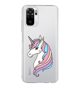 Xiaomi Redmi Note 10s Uyumlu Kapak Unicorn Tasarımlı Şeffaf Silikon Kılıf