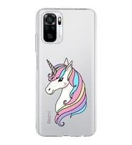 Xiaomi Redmi Note 10s Uyumlu Kapak Unicorn Tasarımlı Şeffaf Silikon Kılıf