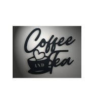 "Coffee and Tea" Yazılı Dekoratif Duvar Süsü