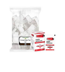 Halit Tuz 500 Gr. + İngiliz Karbonatı 20 Stick Sodyum Bikarbonat Kristal Tuz Sole Tuzu