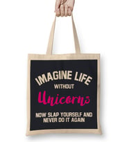 Imagine Life Without Stranger Things Now Slap Yourself Bez Çanta Uzun Saplı