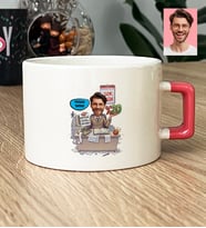 Kişiye Özel Karikatürlü Muhasebeci Lüks Fincan Muhasebeciler Günü Hediyesi