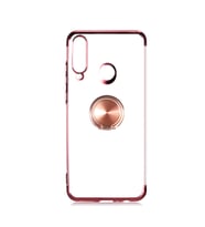 Huawei Y6P Kılıf Gess Kenarları Renkli Yüzük Aparatlı Kılıf (Rose)