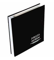 Siyah Yapışkanlı Deri Fotoğraf Albümü - 21.5 x 23.5 cm