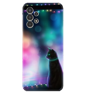 Samsung Galaxy M14 Kılıf Silikon Desen Özel Seri Window Cat 1787