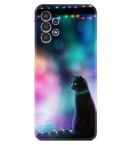 Samsung Galaxy M14 Kılıf Silikon Desen Özel Seri Window Cat 1787