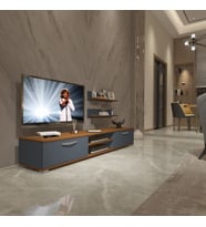 Decoraktiv Eko 4 Mdf Dvd Tv Ünitesi Tv Sehpası - Ceviz Antrasit (Antrasit - Ceviz)