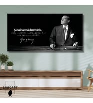 Panoramik Kanvas Atatürk Sözleri Dünya üzerinde gördüğümüz her şey kadının eseridir.