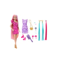 Barbie Upuzun Muhteşem Saçlı Bebekler Pembe Saçlı HKT95  JDC85