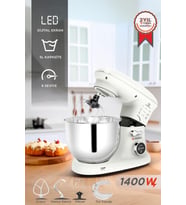 Stand Mikser Hamur Yoğurma Makinesi Dijital Göstergeli 5L 1400W TMK-1400DT Beyaz