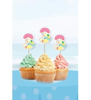 Summer Yaz Temalı 3 Yaşında * Cupcake Süsü '10lu