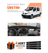 RENAULT TRAFİC (2004-2010) Uyumlu Torpido Koruma Örtüsü Oto Kılıfı - Siyah