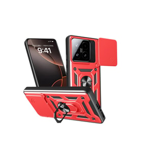 Xiaomi Mi 15t Pars Lens Yüzüklü Silikon - Kırmızı