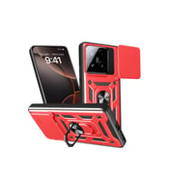 Xiaomi Mi 15t Pars Lens Yüzüklü Silikon - Kırmızı