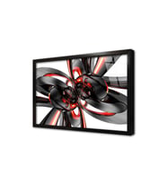 Soyut Grafik Çalışmaları Çerçeveli Cam Tablo