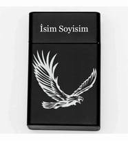 Kartal Desenli Metal Tabaka – Kişiye Özel İsimli Hediyelik M73