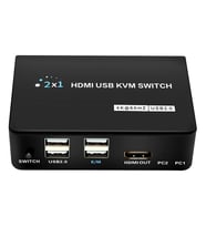 Powermaster PM-11789 4K Hdmi Usb Kvm Switch 2x1
