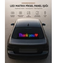 LED Matrix Piksel Panel Işığı USB Uygulama Kontrollü Kaydırmalı Yazı Ekranı