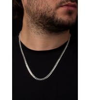 Gurmet 5mm 60Cm 27Gr Erkek Gümüş Kolye (Gri)