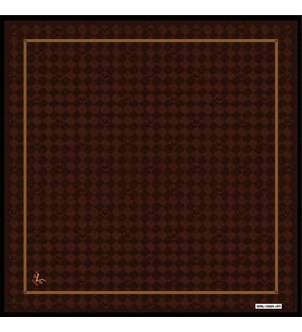 Geometrik Desen Black Seri Twill Eşarp Eşarp Askısı ile Birlikte 90x90 cm Kiremi