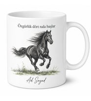 Binicilik Kulübü Jokeylerine Dört Nala Özgürlük At Binici Kupa Bardak Hediye