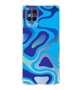 PrintiFy Oppo A54 Uyumlu Köşe Korumalı Renkli Desen Tasarımlı Şeffaf Silikon Kılıf