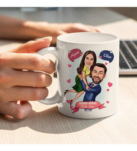 Kişiye Özel Sen Benim Ömrümsün Karikatürlü Kupa Bardak