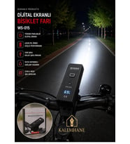 Kalemhane WISON Karanlık Sensörlü Dijital Ekranlı Bisiklet Farı 800 Lümen USB Şarjlı Suya Dayanıklı LED Ön Far 2000 mAh