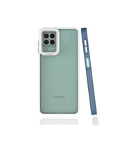 Samsung Galaxy M22 Uyumlu Kılıf Zore Mima Kapak (Lacivert)