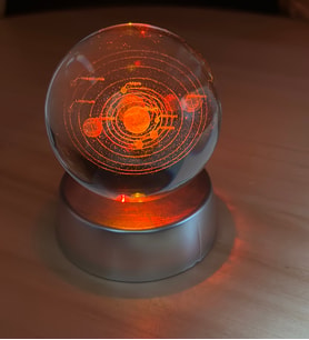 3D Cam Işıklı Galaksi Gezegen Küre