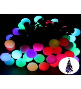 5 Metre 28 Led Fişli RGB Mini Top Led Siyah Kablo TG-V 1344